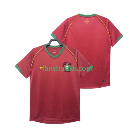 Fotballdrakt Portugal 2006 Retro Hjemmetrøye Kortermet